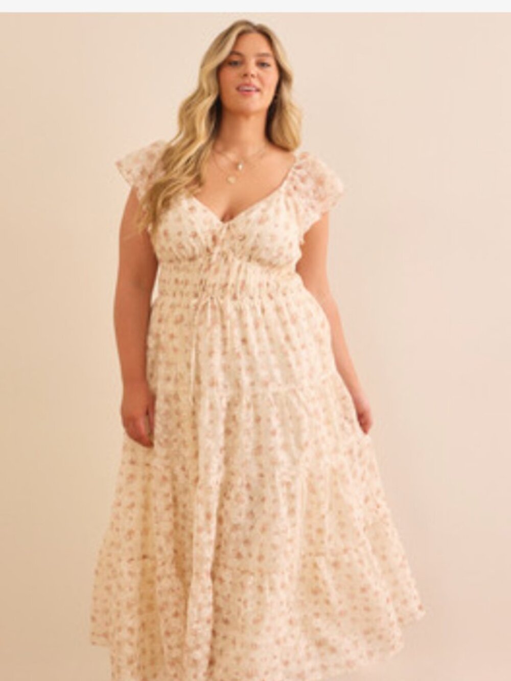 NWT Arula Floral Tiered Maxi Dress 1X